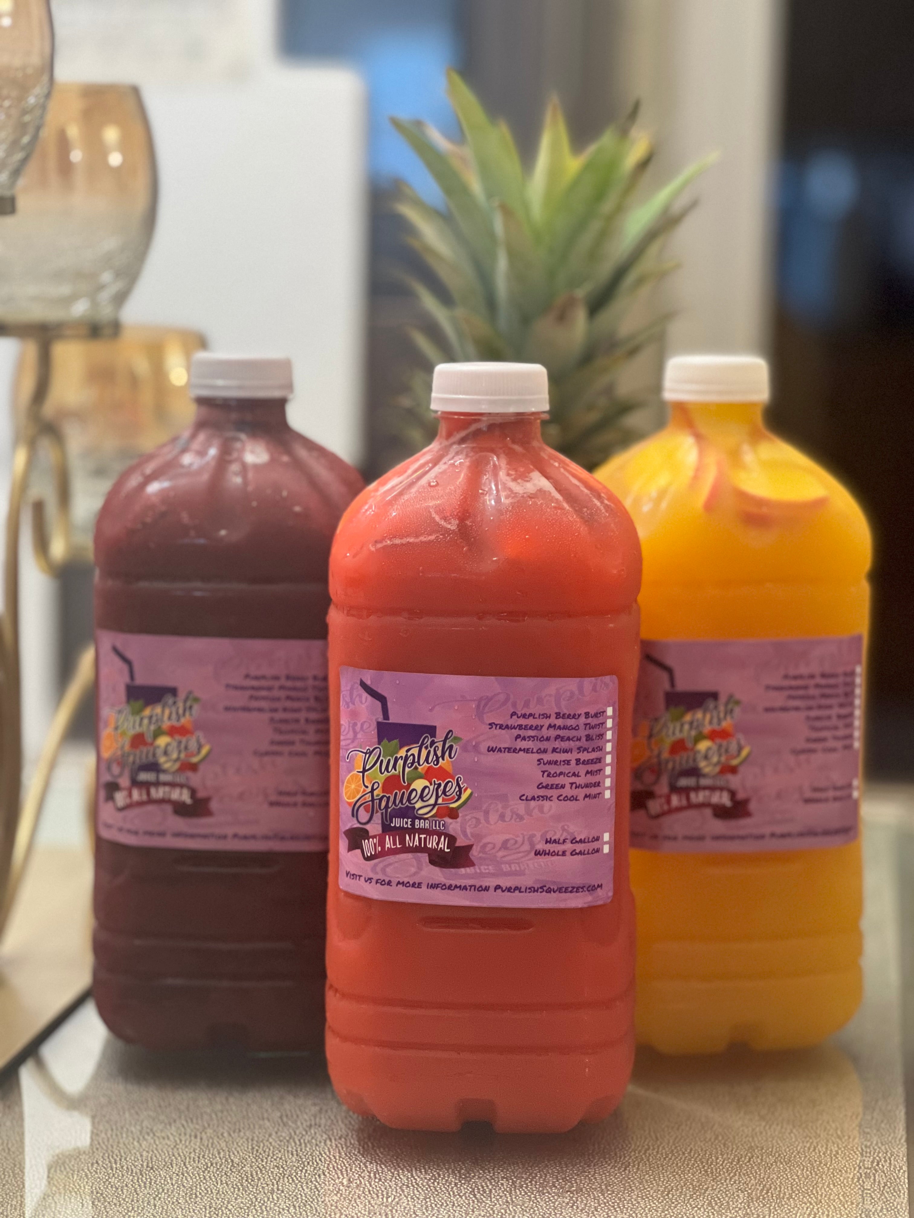 1/2 Gallon Juices – Purplish Squeezes Juice Bar