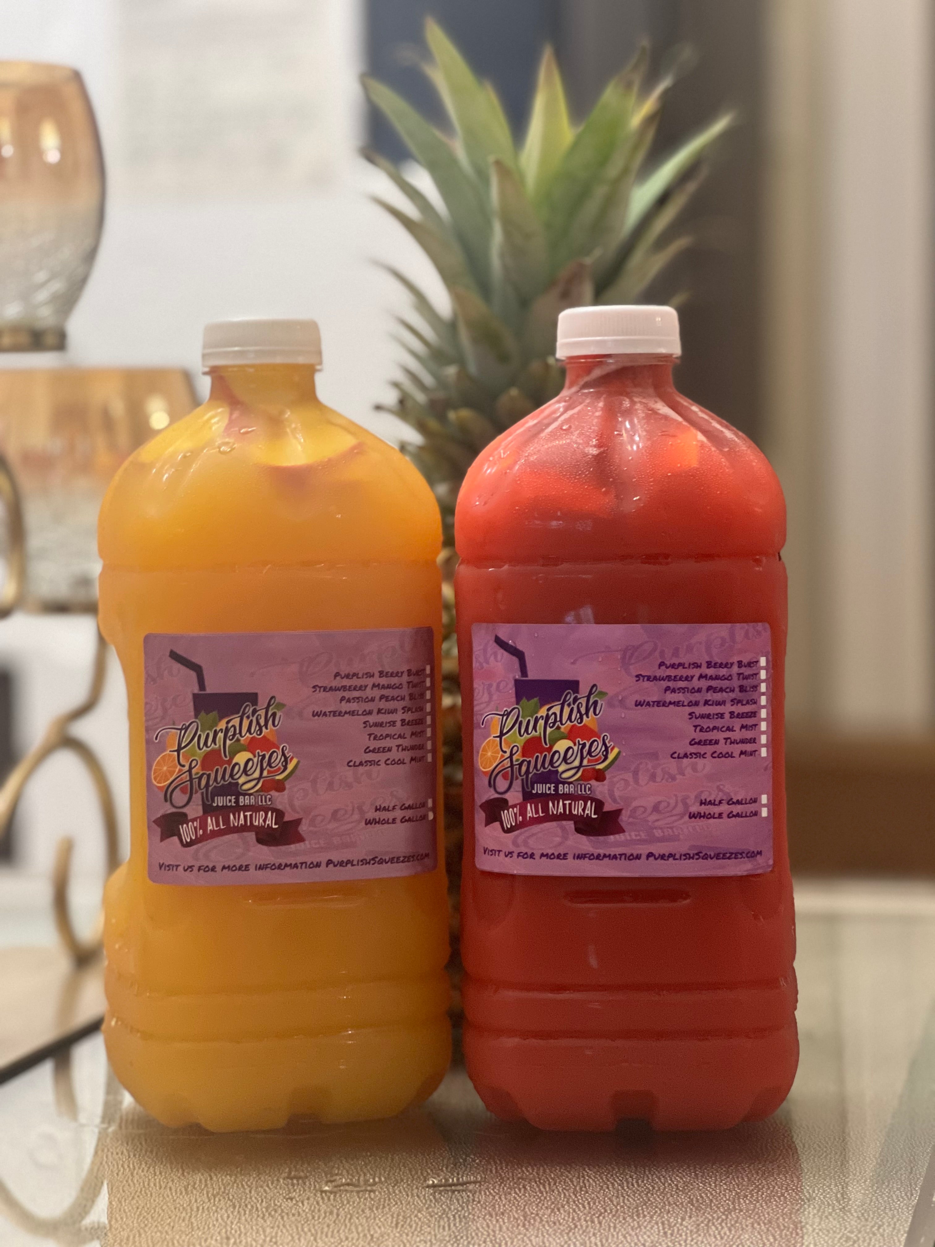 1/2 Gallon Juices – Purplish Squeezes Juice Bar 1/2 Gallon Juices – Purplish Squeezes Juice Bar
